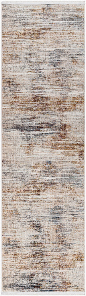 Livabliss Aida Machine Woven Polyester Area Rug with Fringe Border for Entryways and Cozy Corners Beige, Ivory 2'7" x 9' AAD2306-279