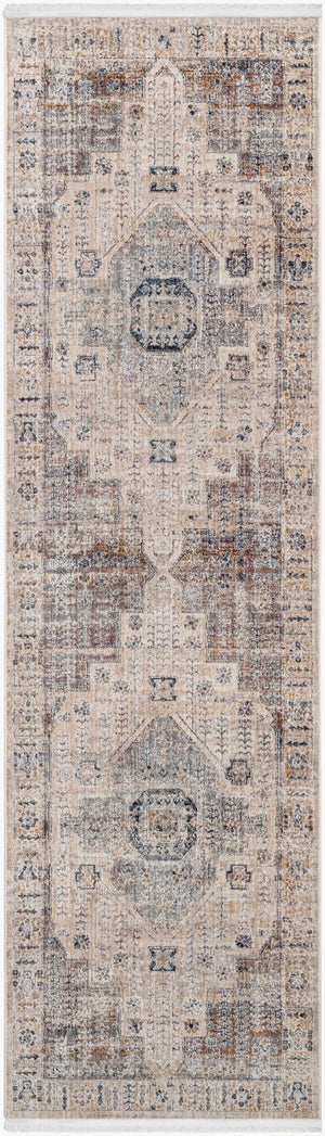 Livabliss Aida Traditional Runner Rug with Fringe Trim Polyester Weave for Hallways AAD2307-279