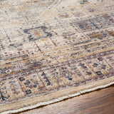 Aida AAD-2307 8'10" x 13' Machine Woven Rug AAD2307-81013  Beige, Medium Gray, Tan, Ivory, Deep Teal, Charcoal Surya