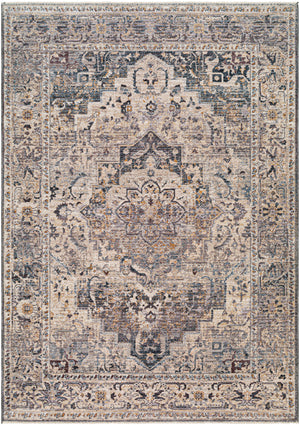 Aida AAD-2311 8'10" x 13' Machine Woven Rug AAD2311-81013  Beige, Medium Gray, Tan, Ivory, Deep Teal, Charcoal Surya