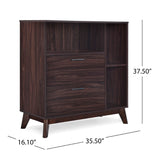 Christopher Knight Home® - Noble House - Rattler Mid-Century Modern 2 Drawer Cabinet