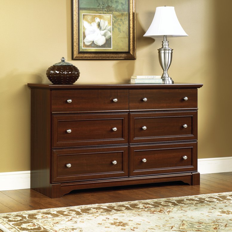 English Elm Dresser, Versatile Brown-Finish Design With Smooth-Glide Drawers For Stylish Storage Solutions B356P402683