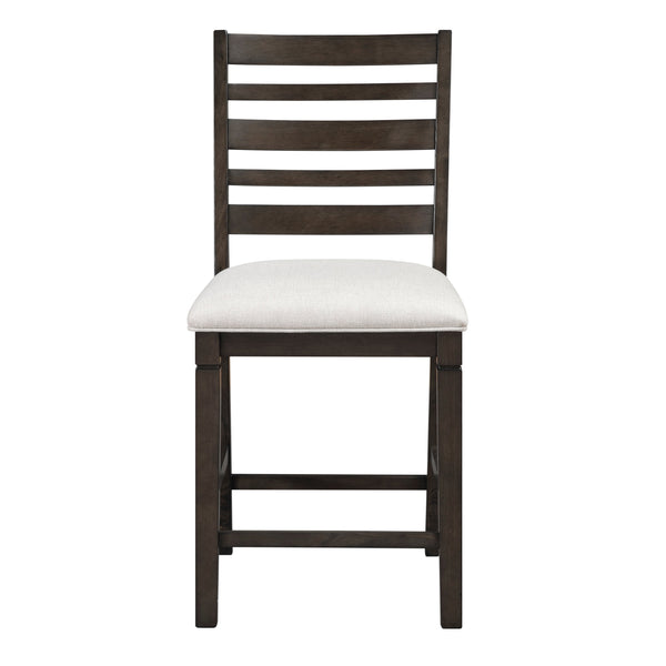 English Elm Classic 5Pc Dark Espresso Counter Height Dining Set With Extendable Table & Upholstered Chairs B011S01907