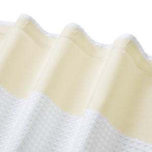 JLA Home Madison Park - Shower textured waffle curtain with heathered stripe and 3M Scotchgard for spa-like, water-resistant style 78 L x 72 W x 0.13H MP70-8562