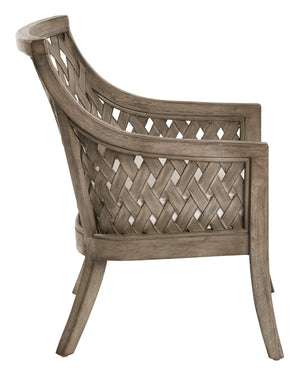OSP Home Furnishings Plantation Lounge Chair Grey