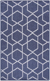 Nourison Horizon Indoor/Outdoor HOZ01 Machine Made Power-loomed Borderless Design Indoor/Outdoor Modern Outdoor Rug Navy, Navy 88% Polypropylene,12% Polyester 841491126509