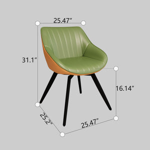 English Elm 29.53" Mid-Century Modern Coffee Table Set With 2 Pu Chairs For Stylish Living & Dining Spaces W2189S00505