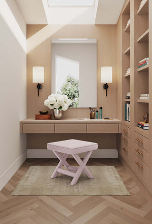 English Elm Abigail Plush Velvet Accent Bench In Pink - Elegant, Durable Design For Versatile Home Décor & Seating B365P398201