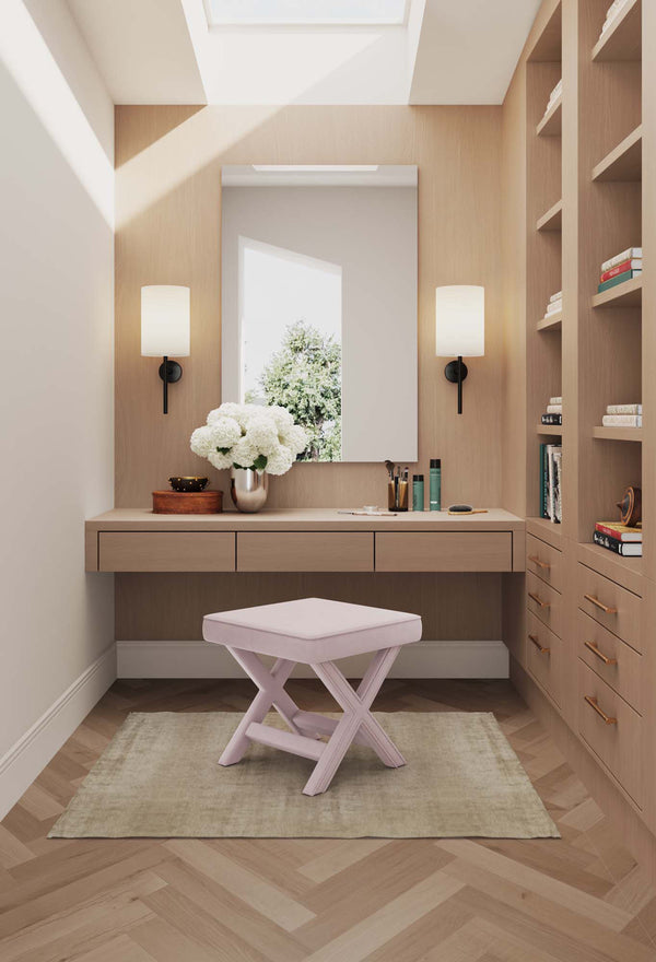 English Elm Abigail Plush Velvet Accent Bench In Pink - Elegant, Durable Design For Versatile Home Décor & Seating B365P398201