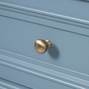 English Elm 24'' Carved Farmhouse Bathroom Vanity with Ceramic Sink Soft Close Storage Cabinet Indigo Blue N710P446530M