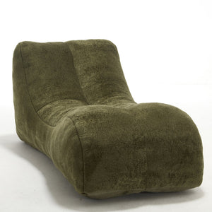 English Elm Creative Bean Bag Sofa Chair with Plush Superfiber Cover and Soft Foam Filling for Luxe Comfort Olive Green W1996P266262