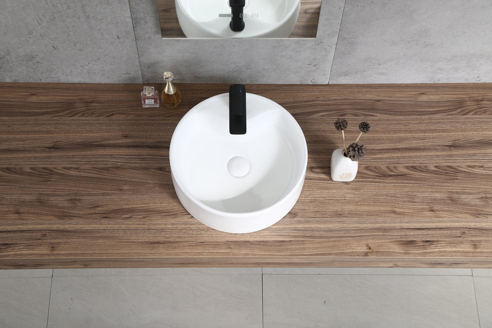 English Elm Bothwa Square Vessel Sink Vitreous Ceramic Above Counter Basin Cupc Certified B2724P262369