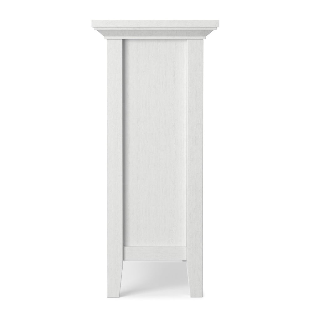 English Elm Redmond Low Storage Cabinet - Stylish White Wood Console With Adjustable Shelves For Any Room B136P159529-GIGA
