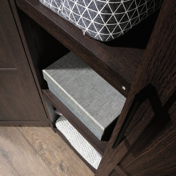 English Elm Storage Cabinet - Versatile Slim Design With Brown Finish For Organized Home & Office Spaces B356P367770-GIGA