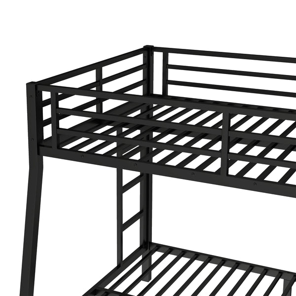 English Elm Metal Full Xl Over Queen Bunk Bed – Heavy-Duty, Space-Saving, Noise-Reducing Comfort For All Ages W1580S00238