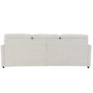 English Elm 101.2" Modular Chenille Sectional Sofa with Tufted Cushions and Deep Seating for Living Room Beige N719S001922A