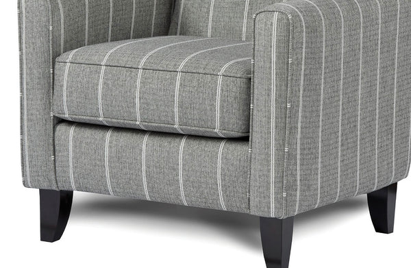 English Elm Modern Modern Squared Design Chair Large Pillow Back Paisley Stripe Pattern Tapered Legs Plush Cushion 32x38x30 inches B2741P376973