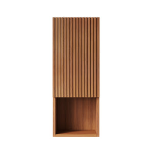 English Elm Mitch Wall Mounted Narrow Bathroom Cabinet Oak Woodgrain French Groove Door Storage W2615P376560