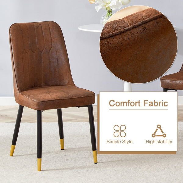 English Elm Table and Chair Set 42 Inch Round Wood Grain Top with Glass Inlay Modern Dining W1151S04491