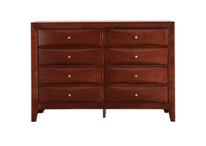 English Elm Marilla Modern G1503-D Dresser with Beveled Molded Resin Fronts, Dovetailed Drawers, Fully Assembled Cherry 43 L x 61 W x 19 H B078108047