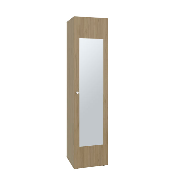 English Elm Home Freestanding Tall Mirrored Cabinet with Four Interior Shelves for Bedroom Bath B200P465732