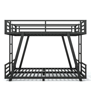 English Elm Twin Over Metal Bunk Bed with Led Lights Usb Ports Drawers and Sofa Conversion W5305S00054