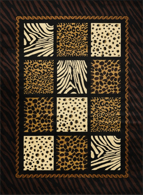 English Elm Tribes Stylish Multi-Color Animal Print Area Rug, 2 Ft. 7 In. X 7 Ft. 3 In., Durable & Soft Comfort B186P316762-GIGA