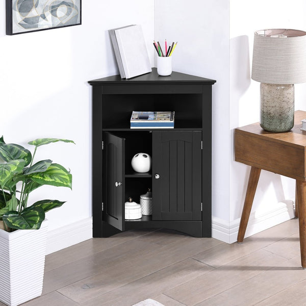 English Elm Sideboard Sideboard Cabinet - Modern Freestanding Corner Storage For Bathroom, Kitchen & Living Room Organization W487P352446-GIGA