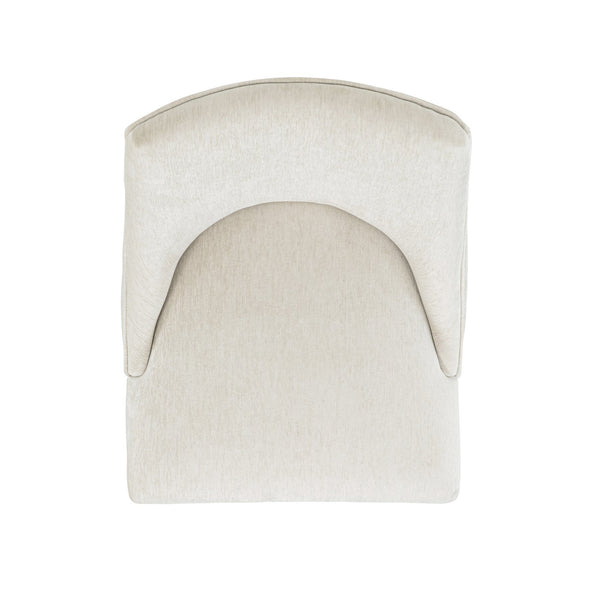 English Elm Beever Wood Chenille Dining Chairs Set Of 2 - Cream Upholstered, Ergonomic Design & Durable Frame B365P397756