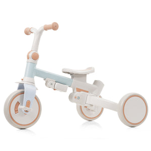 English Elm 7 in 1 Convertible Toddler Trike Aluminum Foldable Push Bike with Canopy for Ages 1 to 6 Blue N726P248345C