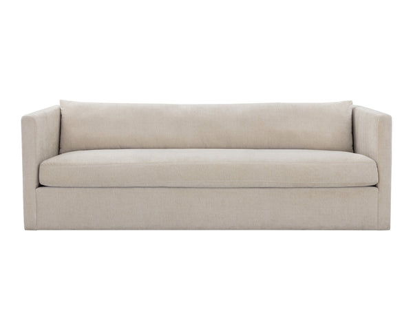 Sunpan Leander Sofa: Luxurious Comfort with Modern Design, Ample Padding, and Elegant Curves for Your Home Danny Cream