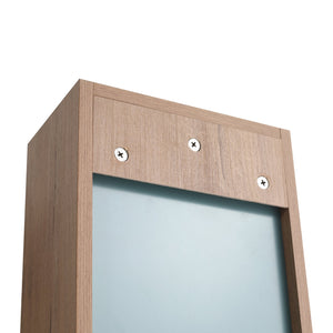 English Elm 10'' Wall Mount Bathroom Mirror Cabinet Open Shelf Plywood Melamine Storage Organizer W999P470292