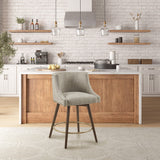 Madison Park Mateo Transitional Swivel Counter Stool MP104-0944 Beige Multi