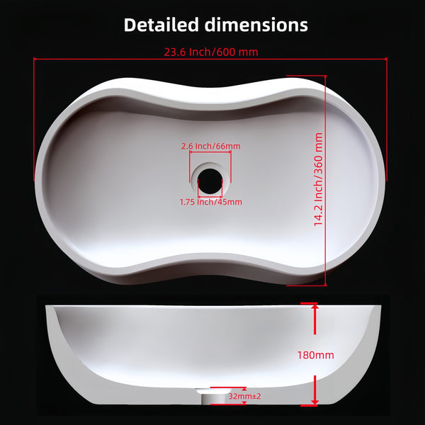 English Elm Green Natural Marble Vessel Sink - Luxurious Polished Stone For Timeless Bathroom Elegance, 23.6" X 14.2" W1696P333271