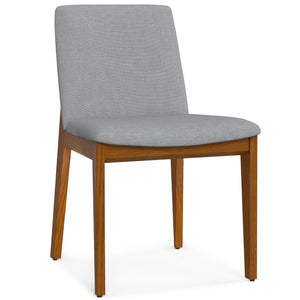 English Elm Selena Scandinavian Dining Chairs Set of 2 – Grey Linen Upholstery, Ash Wood Frame, Padded Comfort, Easy Assembly B136P266935
