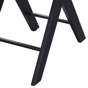 English Elm Burgundy Rectangular Side Table with Drawer and Dual USB Ports, X-Style Wood Legs, Compact Chic B062P185647