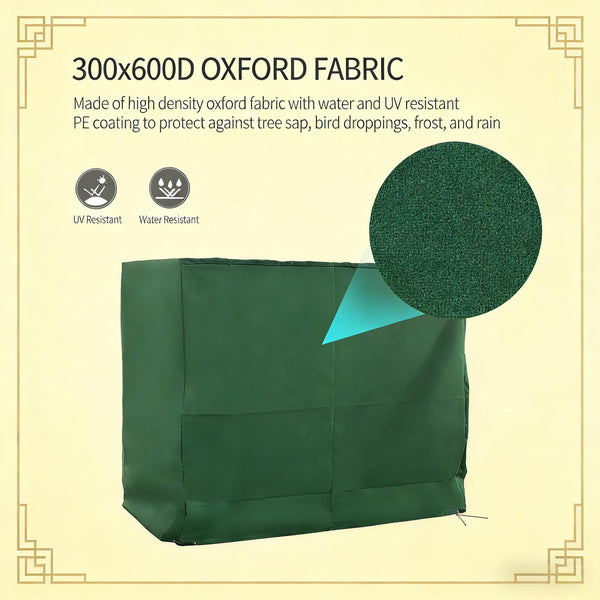 English Elm Outdoor 3-seater Patio Swing Cover Uv-resistant Oxford Cloth All-weather Protection T3971P443147
