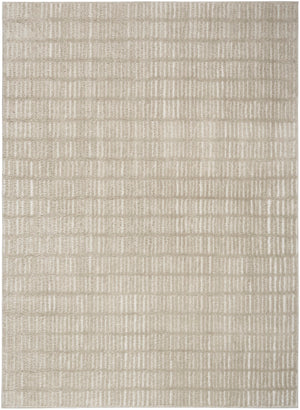 Nourison Cozy Modern CMD03 Machine Made Power-loomed Borderless Design Indoor Only Scandinavian Modern Rug Grey Ivory, Grey Ivory 100% Polyester 99446993823