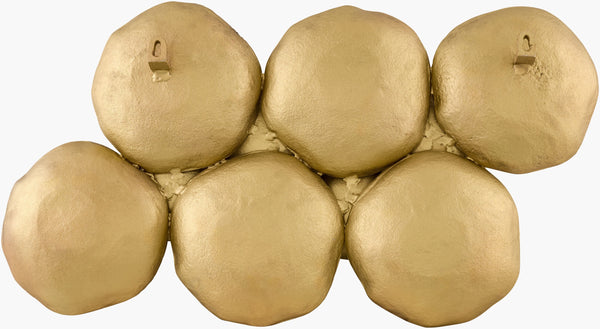 Surya Aaina Mid-century Modern Wall Sculpture – Captivating 19"H X 34"W Art For Elegant Living Spaces Main, Gold,Frame, Aluminum,Aluminum Aain001-1934