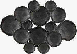 Surya Aaina Mid-century Modern Wall Sculpture – Captivating 19"H X 34"W Art For Elegant Living Spaces Main, Black,Frame, Aluminum,Aluminum Aain002-2534