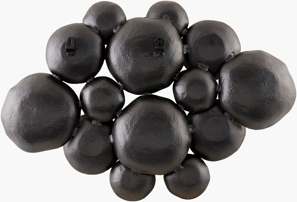 Surya Aaina Mid-century Modern Wall Sculpture – Captivating 19"H X 34"W Art For Elegant Living Spaces Main, Black,Frame, Aluminum,Aluminum Aain002-2534