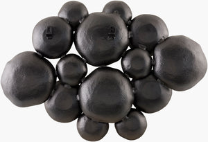 Surya Aaina Mid-century Modern Wall Sculpture – Captivating 19"H X 34"W Art For Elegant Living Spaces Main, Black,Frame, Aluminum,Aluminum Aain002-2534