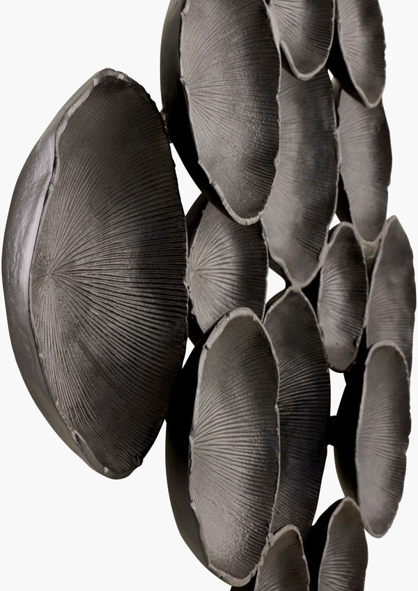 Surya Aaina Mid-century Modern Wall Sculpture – Captivating 19"H X 34"W Art For Elegant Living Spaces Main, Black,Frame, Aluminum,Aluminum Aain002-2534