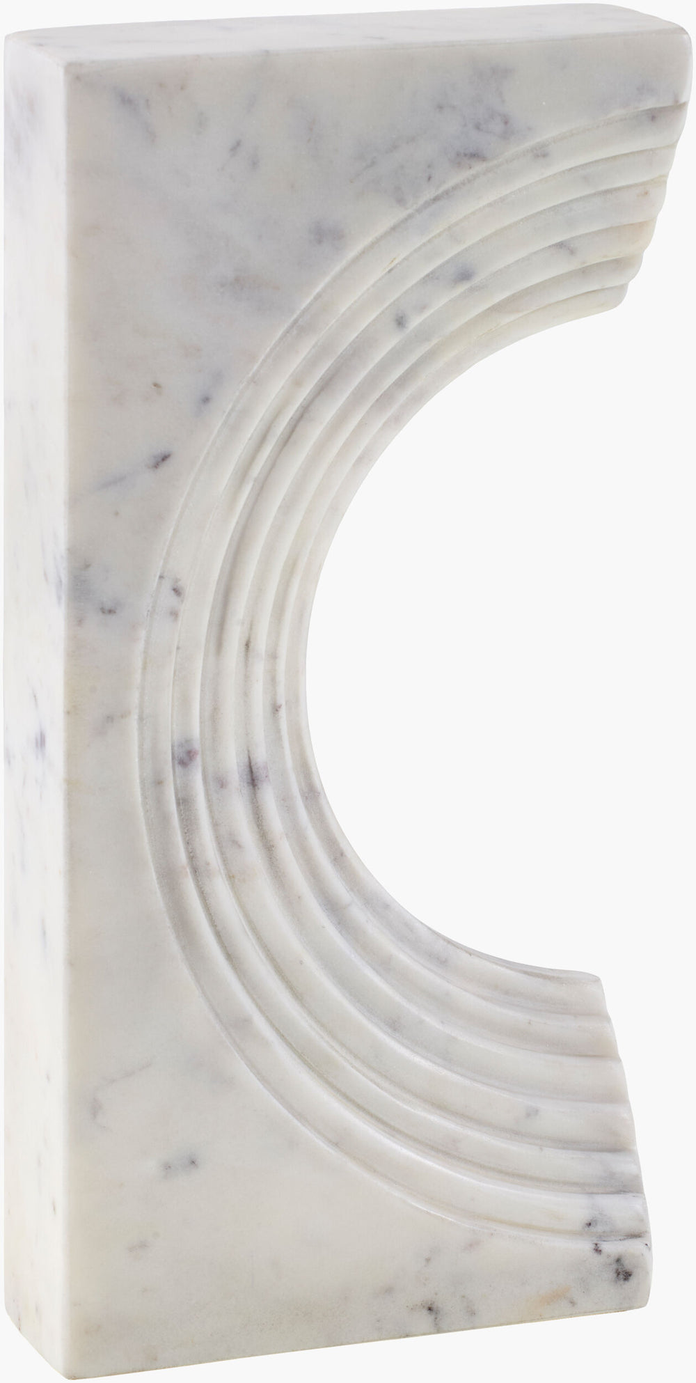 Surya Trajan Decorative Sculpture - 13"H Marble Masterpiece For Chic Modern Home Decor & Easy Maintenance Black Marble Aaj003-1072