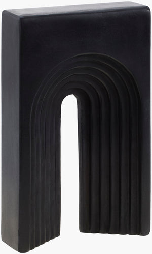 Surya Trajan Decorative Sculpture - 13"H Marble Masterpiece For Chic Modern Home Decor & Easy Maintenance Black Marble Aaj003-1072