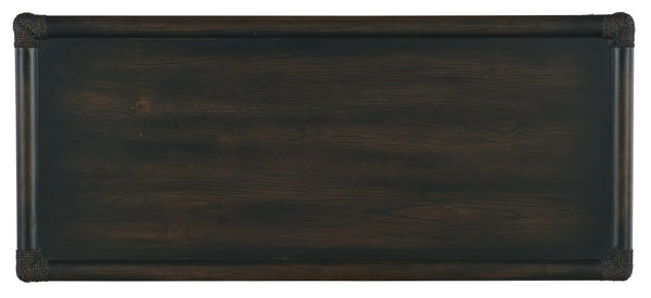 Hooker Furniture Retreat Coastal Five-Drawer Chest With Dune Oak-Maple Veneers, Rope Accents, Cedar & Felt Liners Dark Wood 6950-90210-99