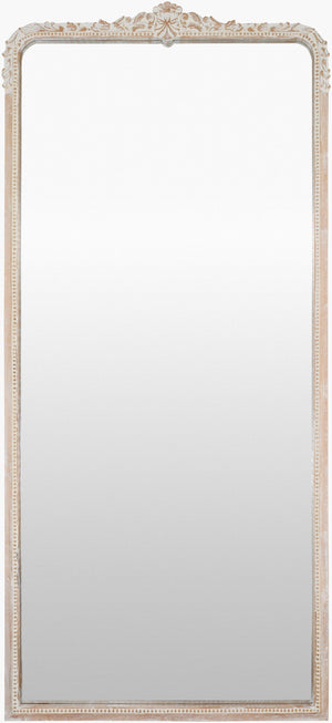 Surya Aaliyah Full-length Mirror 70"H X 33"W - Elegant Wall Decor To Elevate Your Home’S Charm & Style Frame, White Mango Wood Aali004-7033