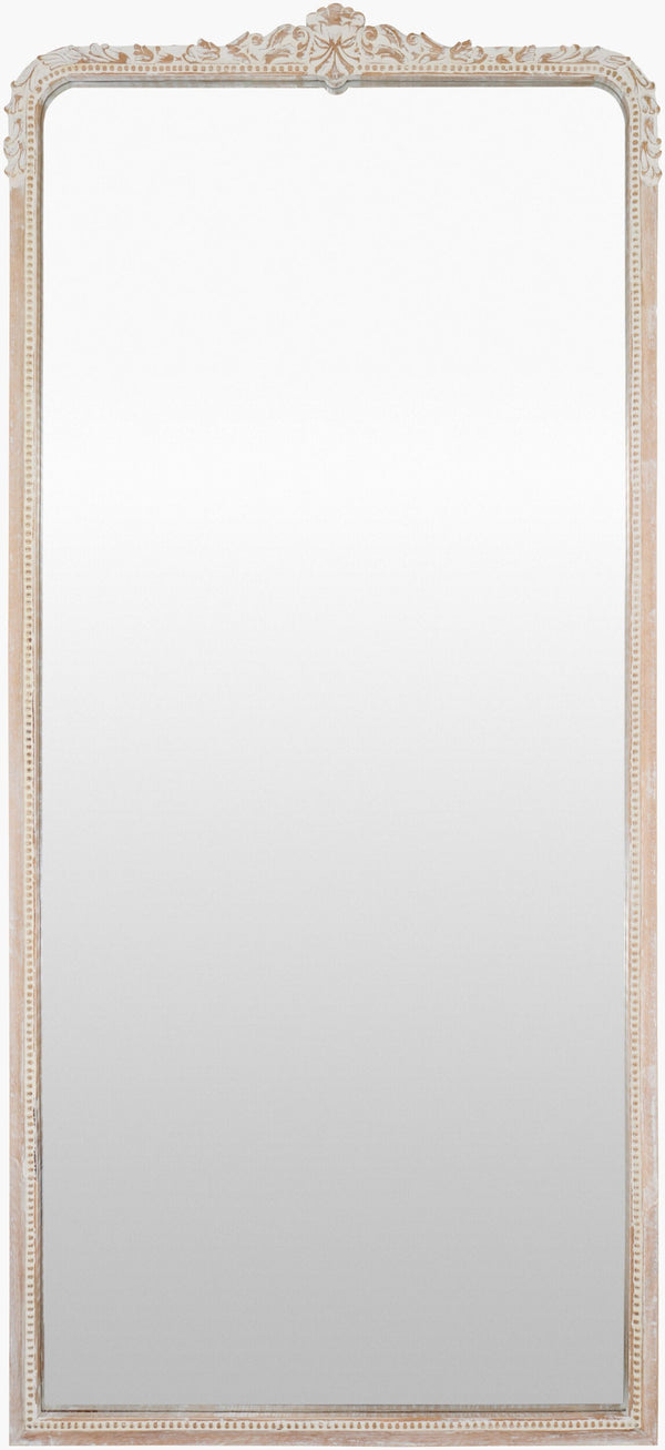 Surya Aaliyah Full-length Mirror 70"H X 33"W - Elegant Wall Decor To Elevate Your Home’S Charm & Style Frame, White Mango Wood Aali004-7033