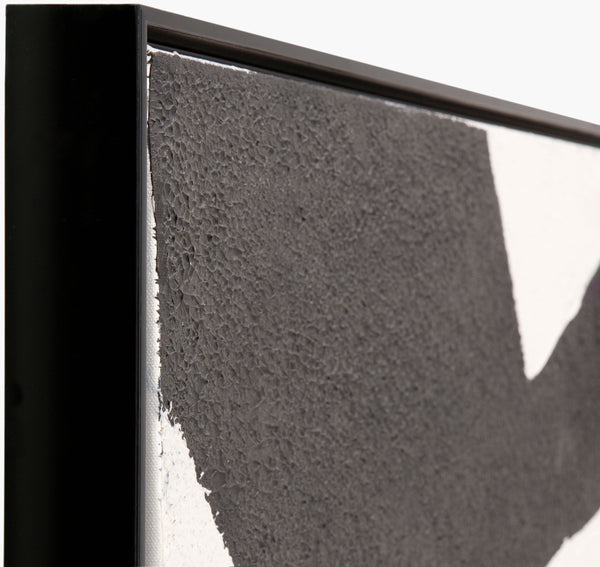 Surya Aasmaa Framed Art Wall Decor - 21"H X 19"W Modern Minimalist Canvas For Stunning Home Elegance Main, Black,Frame, Canvas,Polystyrene Aam001-3625