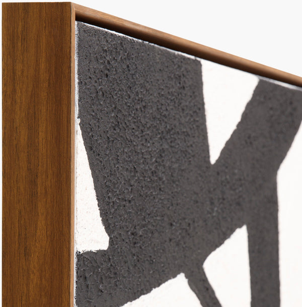 Surya Aasmaa Framed Art Wall Decor - 21"H X 19"W Modern Minimalist Canvas For Stunning Home Elegance Main, Black,Frame, Canvas,Polystyrene Aam004-3625